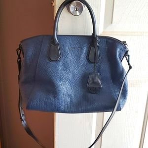 Michael kors blue satchel bag